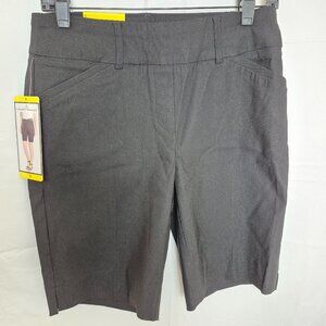 NWT Hilary Radley Womens Bermuda Shorts Black Size S A656